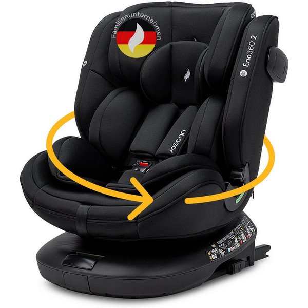 Osann Autokindersitz Eno360 2, Reboarder 360 Grad drehbar, Kindersitz ab 1 Jahr mit Isofix, ab: Geburt, bis: 12 Jahre, ab: 40 cm, bis: 150 cm, erleichtertes Ans