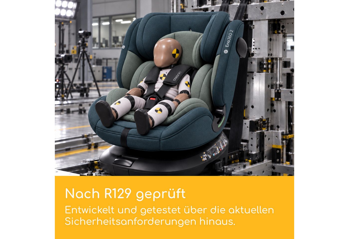 Osann Autokindersitz Eno360 2, Reboarder 360 Grad drehbar, Kindersitz ab 1 Jahr mit Isofix, ab: Geburt, bis: 12 Jahre, ab: 40 cm, bis: 150 cm, erleichtertes Ans – Bild 5 von 5