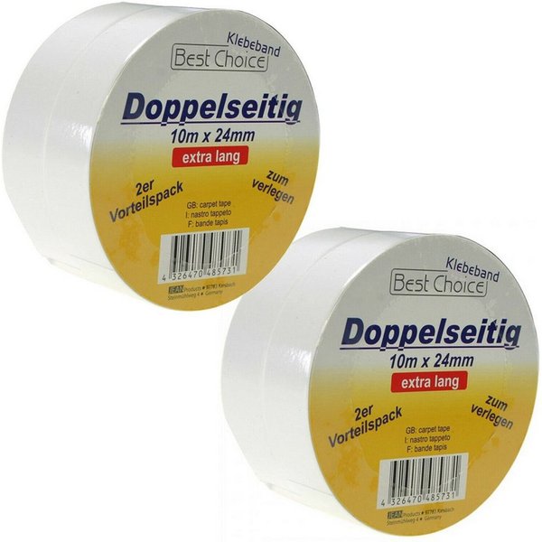 Osma Klebeband Doppelseitiges Klebeband 40m x 24mm Montageklebeband, Klebestreifen, Universal