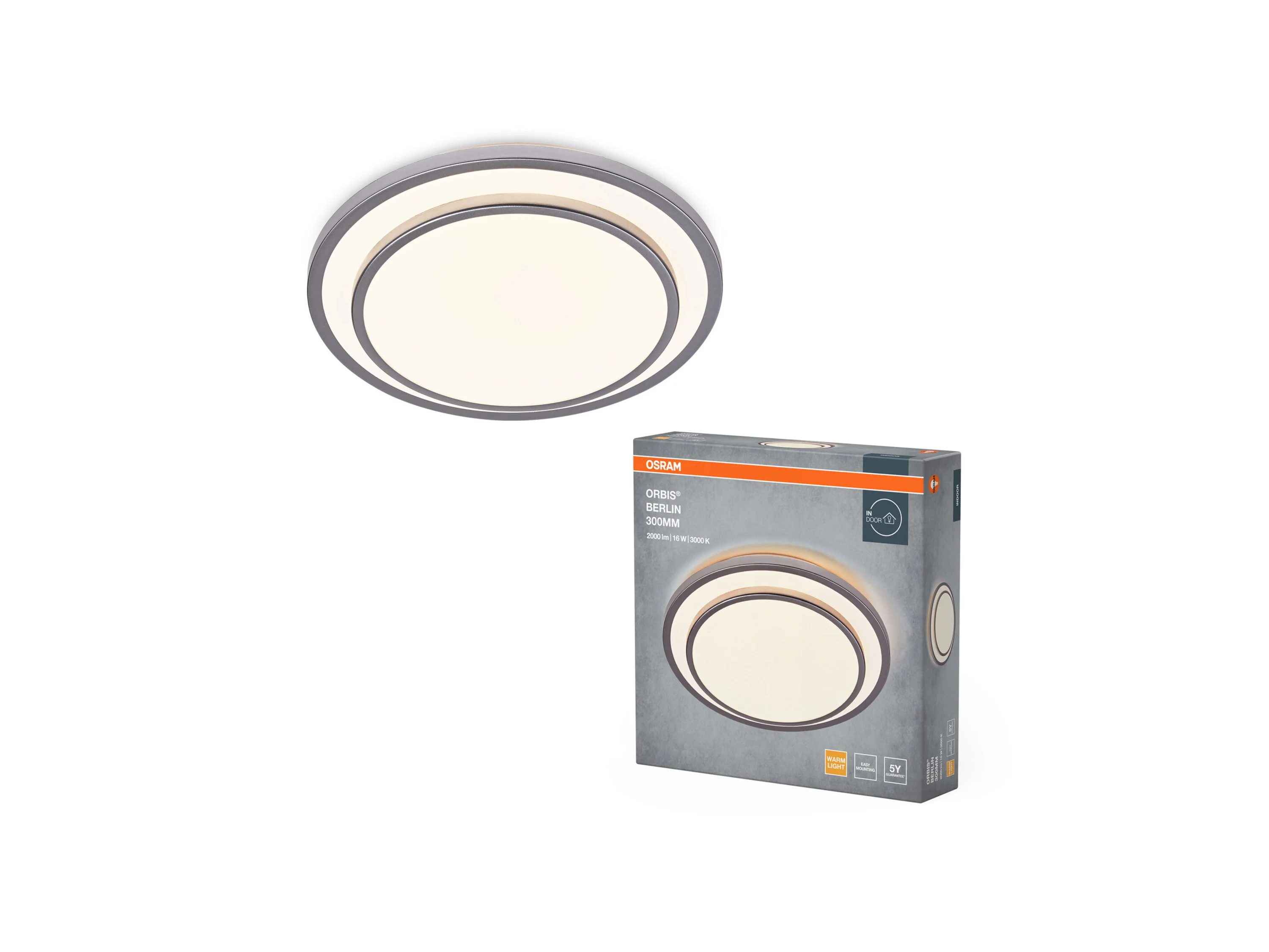 OSRAM Deckenleuchte »Orbis Berlin« (30 cm, Silber) – Bild 4 von 4