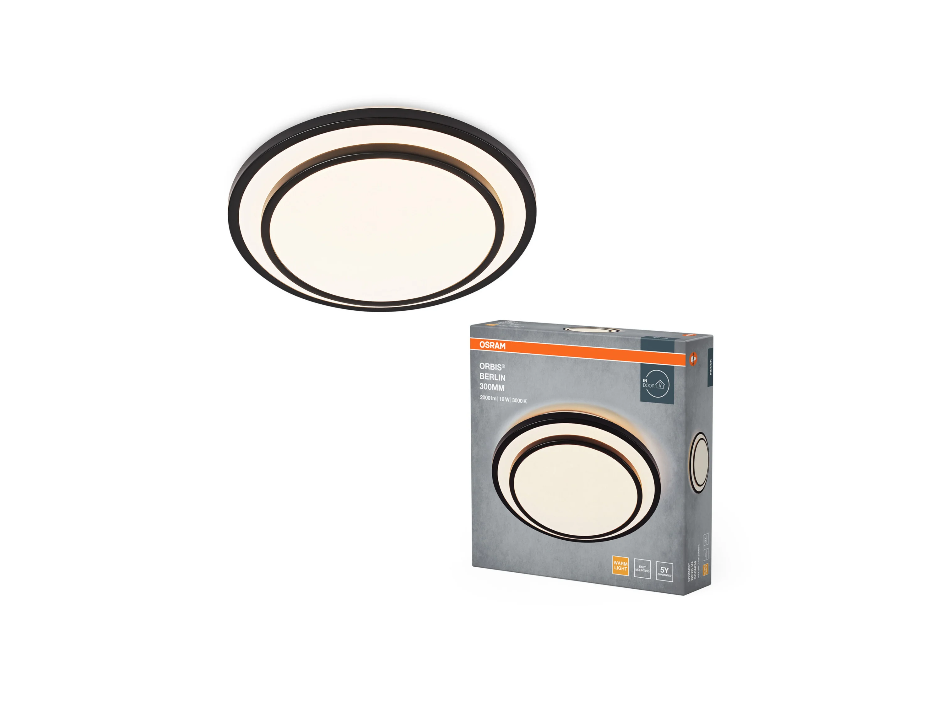 OSRAM Deckenleuchte »Orbis Berlin« (30 cm, Schwarz) – Bild 4 von 4