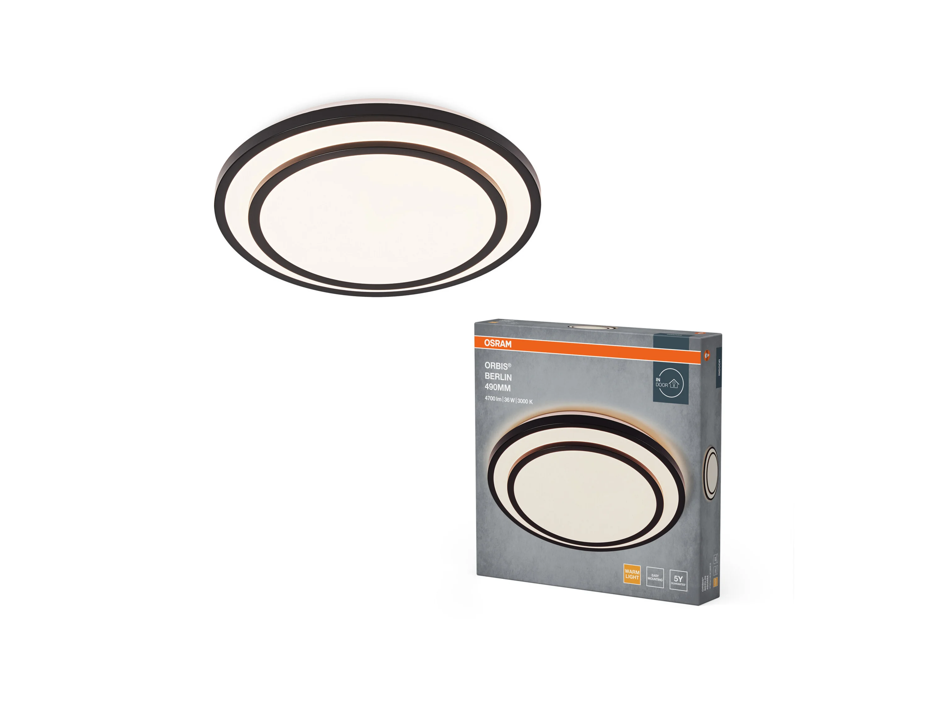 OSRAM Deckenleuchte »Orbis Berlin« (49 cm, Schwarz) – Bild 4 von 4