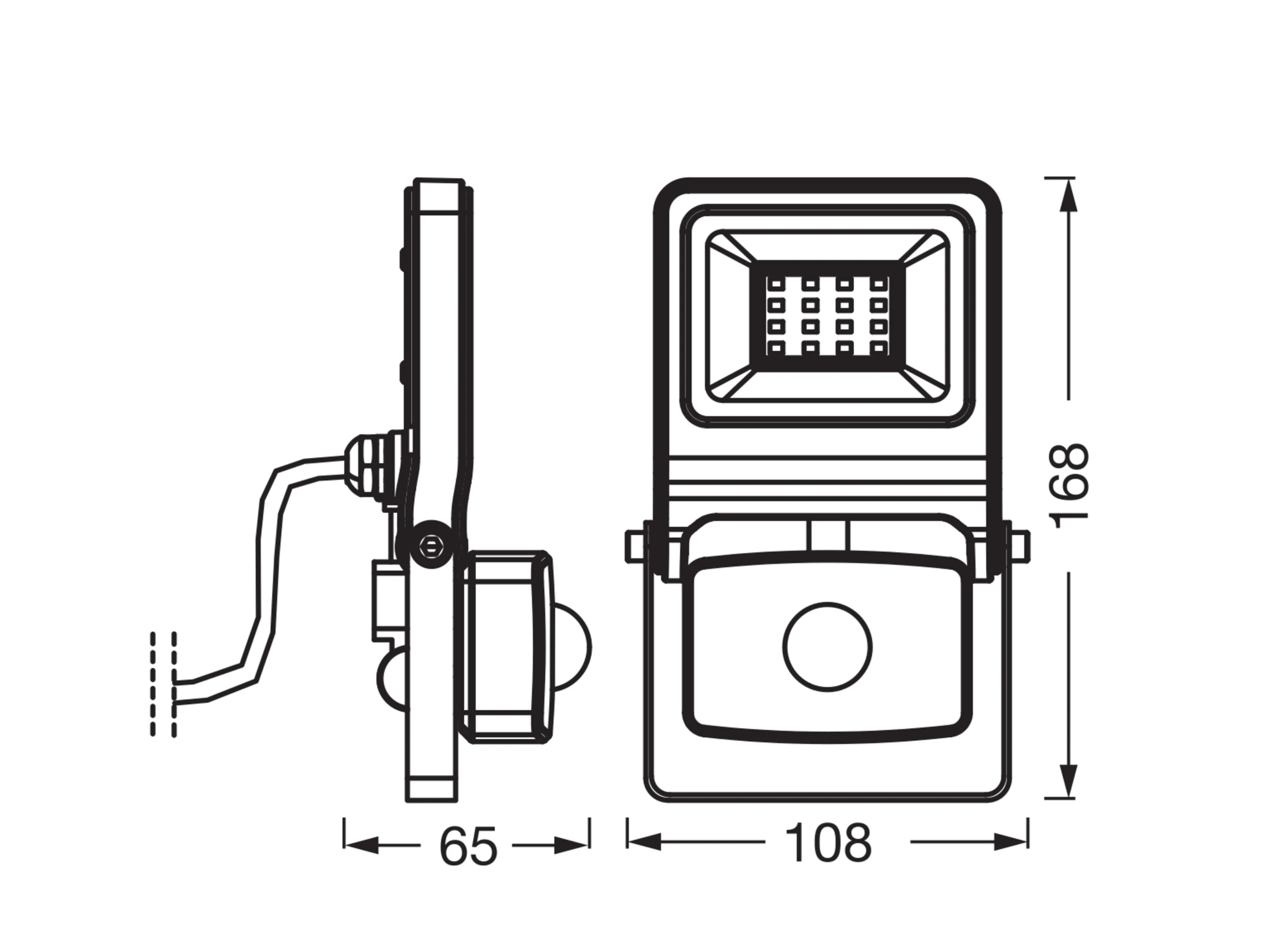 OSRAM LED-Außenstrahler »Endura Flood Sensor«, mit Bewegungsmelder (840 DG / 10 W, Dunkelgrau) – Bild 4 von 4