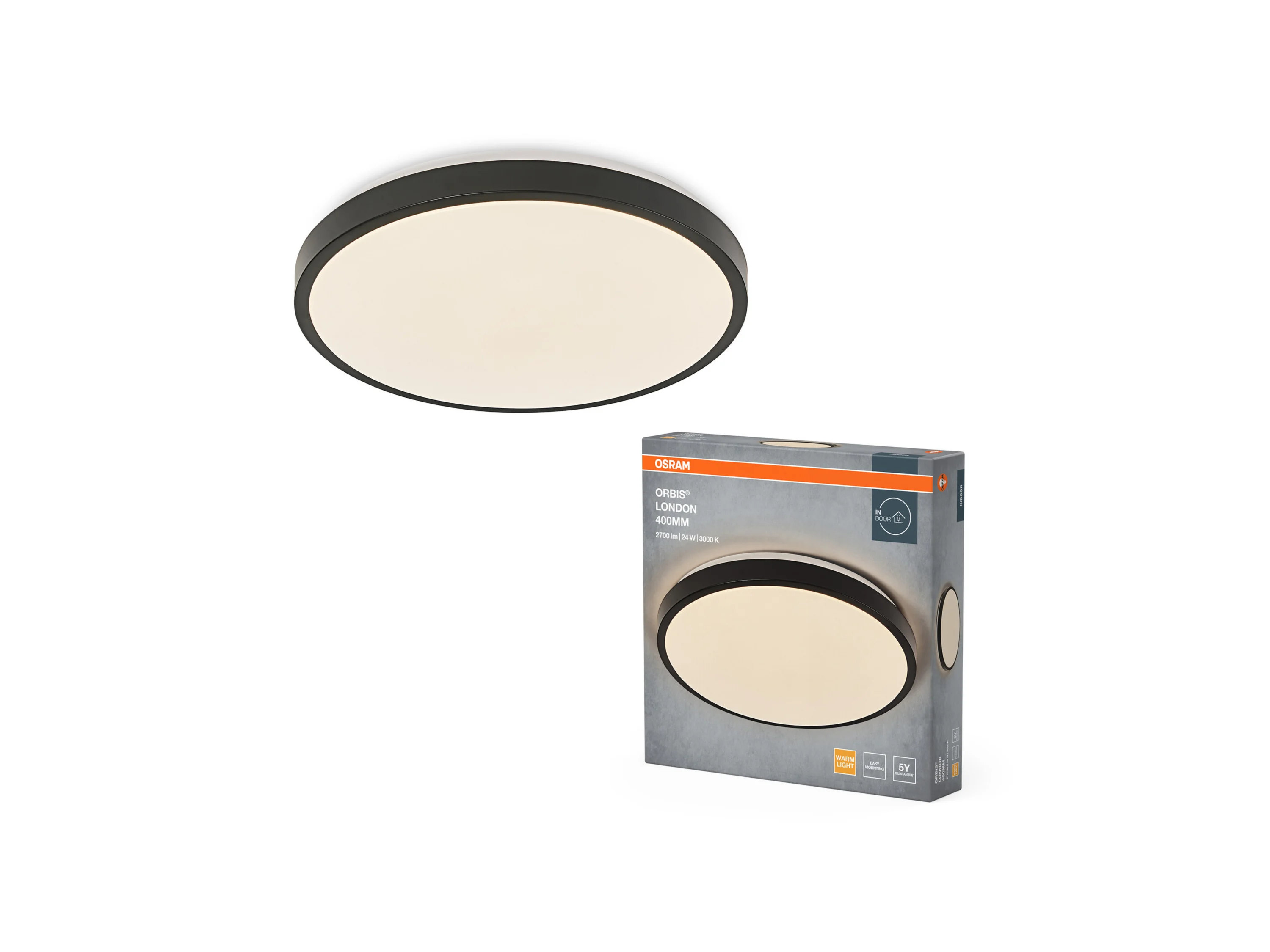 OSRAM LED-Deckenleuchte »Orbis London« (40 cm, Schwarz) – Bild 4 von 4