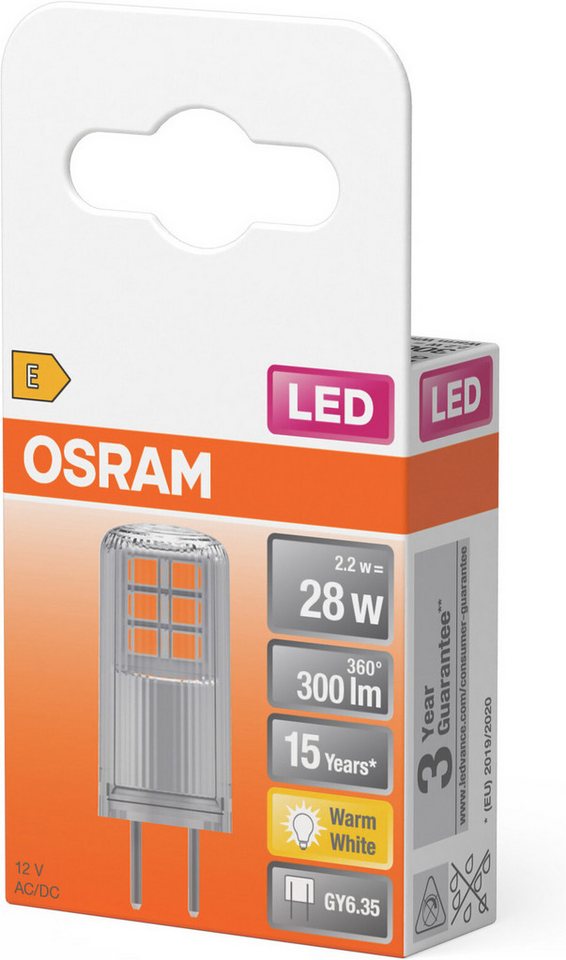 Osram LED-Leuchtmittel LED PIN Lampe, GY6.35, 1 St., Warmweiß – Bild 3 von 4