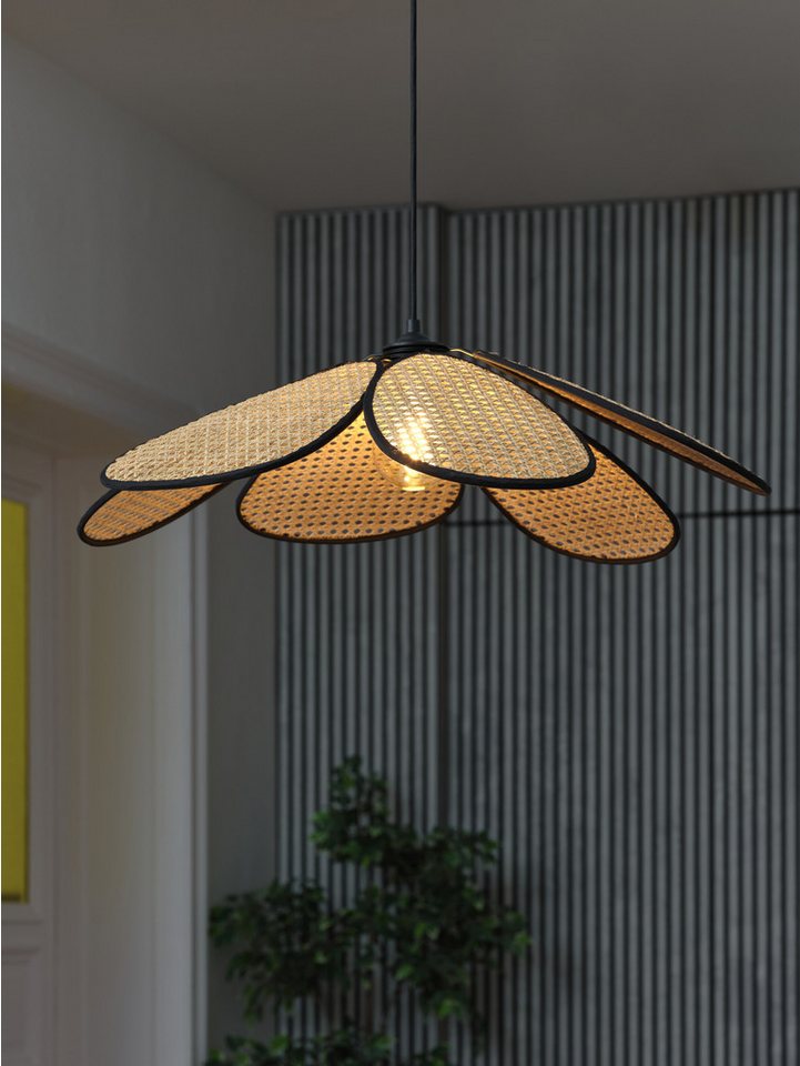 Osram Pendelleuchte Decor Rattan, ohne Leuchtmittel, braun, Fassung E27, Rattan und Stahl – Bild 3 von 5