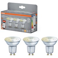 OSRAM Smart MATTER Leuchtmittel, 3er Pack (PAR16, GU10, dim, 2700 K, Silber)