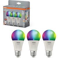OSRAM Smart MATTER Leuchtmittel, 3er Pack (A60, E27, 2700 K, RGBW, Matt)