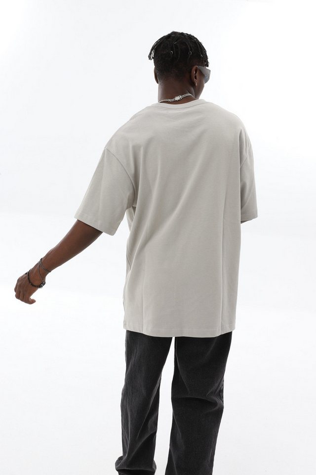 OSSY HOMER T-Shirt Basic Oversized T-Shirt mit Rundhals-Ausschnitt (1-tlg) aus Baumwolle, mit Rundhalsausschnitt – Bild 2 von 3
