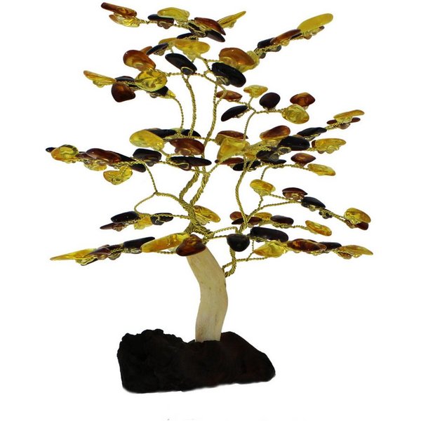 OSTSEE-SCHMUCK Dekobaum - 13 cm, 108 Bernsteine - Bernstein -, (1 St)