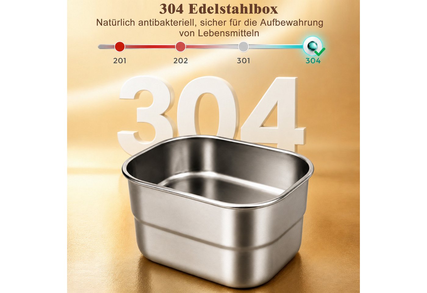 OSTWOLKE Frischhaltedose Snackbox mit 8 Fächern aus Edelstahl, Snackschale mit Deckel und Griff, Edelstahl 304 + PP, Snackbox für Obst, Gemüse, Kekse, Nüsse, Sn – Bild 5 von 5