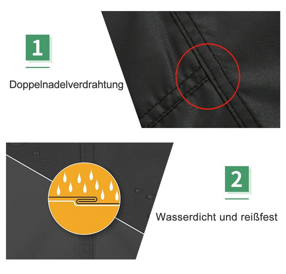 OSTWOLKE Gartenmöbel-Schutzhülle Garten Rund Möbel Abdeckung Abdeckplane Schutzhaube Möbelschutzhülle (1-St), wasserdicht, inkl. Aufbewahrungstasche, in verschi – Bild 2 von 5