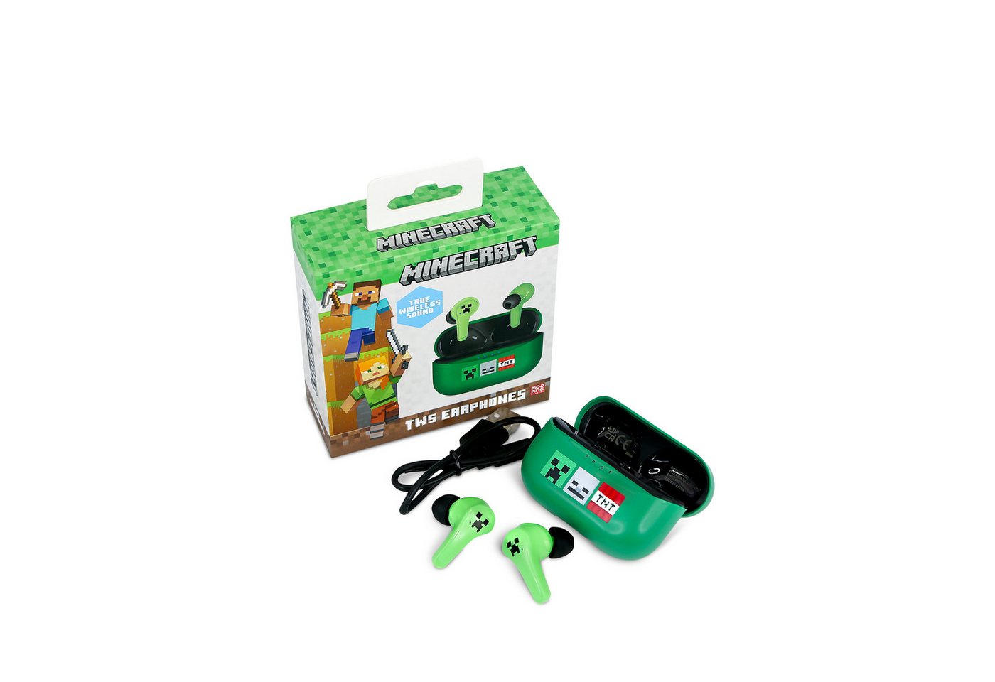 OTL Minecraft TWS Wireless Earbuds In-Ear-Kopfhörer (True Wireless Stereo (TWS) – Bild 4 von 5