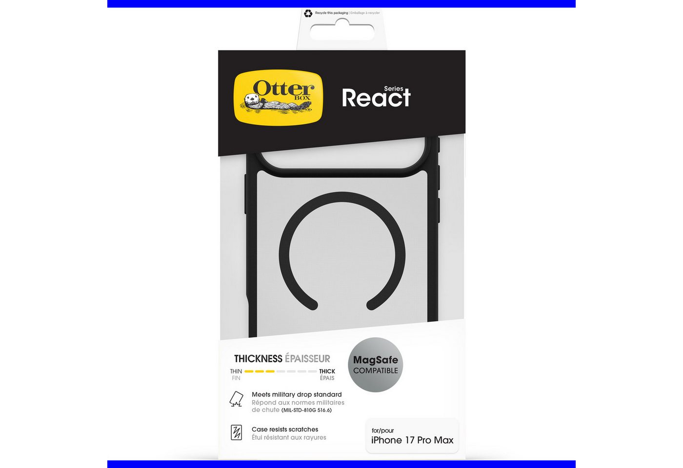 Otterbox Handyhülle React Series MagSafe Compatible für Apple iPhone 17 Pro Max, Backcover, Schutzhülle, Handyschutzhülle, Case, Schutzcase, stoßfest – Bild 5 von 5
