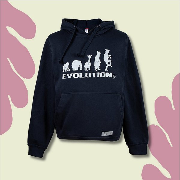 Ottifant Productions GmbH Hoodie Hoodie Kapuzenpullover Evolution by Otto Waalkes, Jetzt auch in Navy