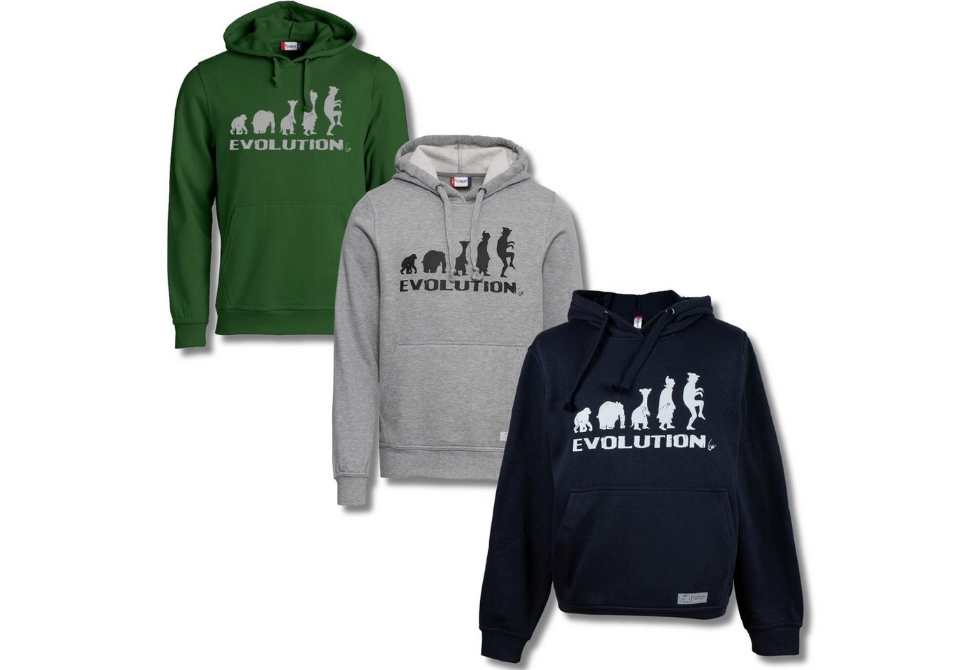 Ottifant Productions GmbH Hoodie Hoodie Kapuzenpullover Evolution by Otto Waalkes, Jetzt auch in Navy – Bild 2 von 5