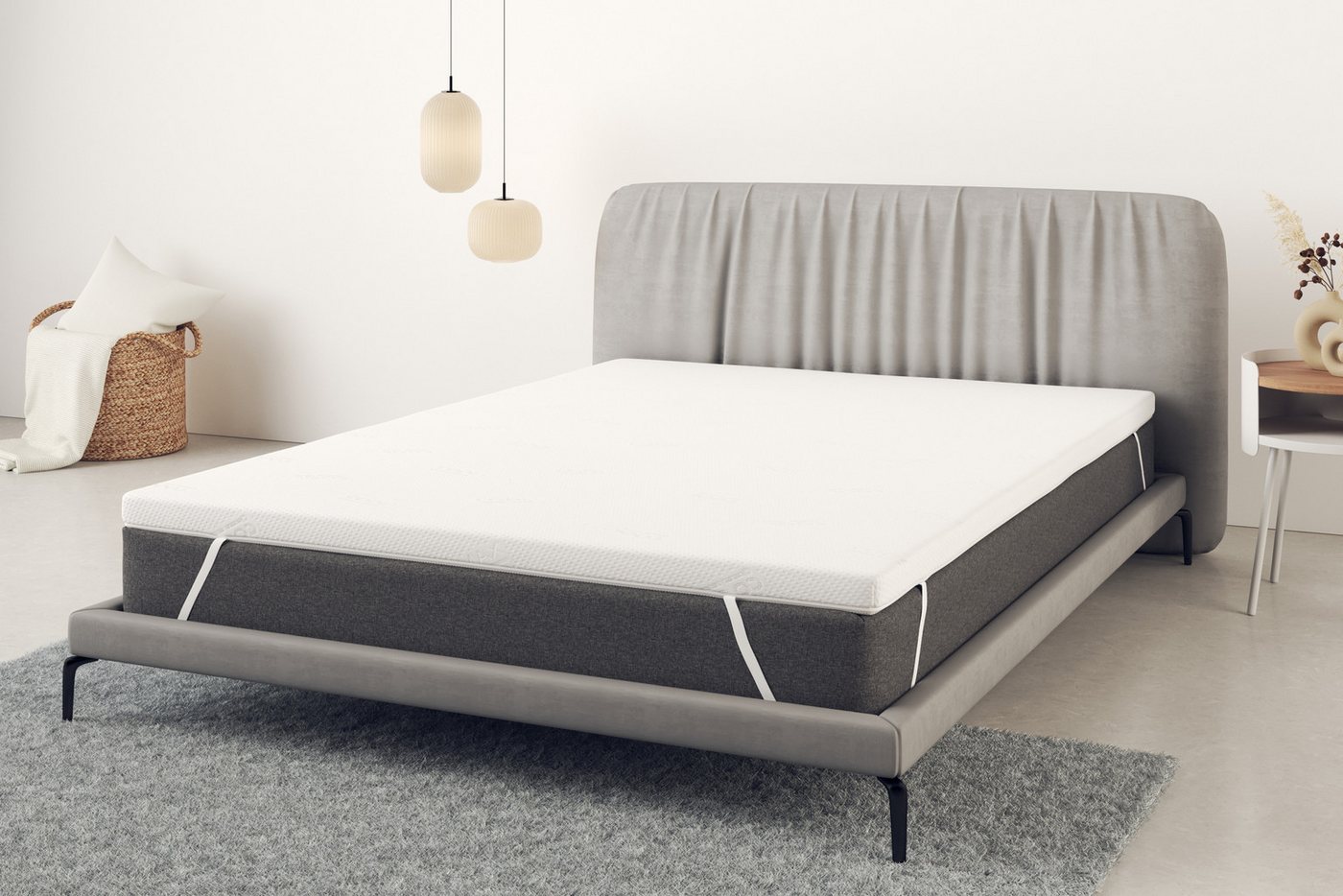 OTTO home, Topper Lasse, Topper 90x200 cm,180x200 cm & mehr, 7 cm hoch, Gelschaum, Matratze, Boxspringbett, ergonomisch, langlebige Qualität (RG 39) – Bild 2 von 5