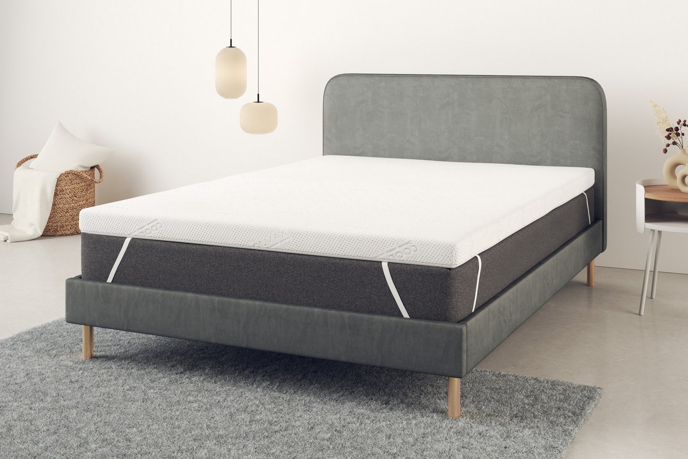 OTTO home, Topper Belize, Topper 90x200, 140x200, 180x200 cm, in 2 Härtegraden, 9 cm hoch, Kaltschaum, Matratze, langlebige Qualität (RG 39), Hausstauballergike – Bild 2 von 5