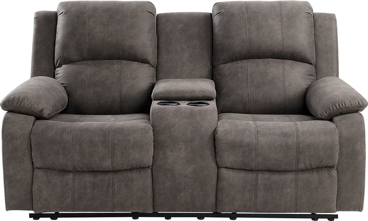 OTTO home 2-Sitzer Cicero, Lederoptik, Kinosofa, man. Relaxfunktion, TV-Sessel, B: 173cm, 2 Getränkehalter und Staufach, Federkern, extra bequem – Bild 3 von 5
