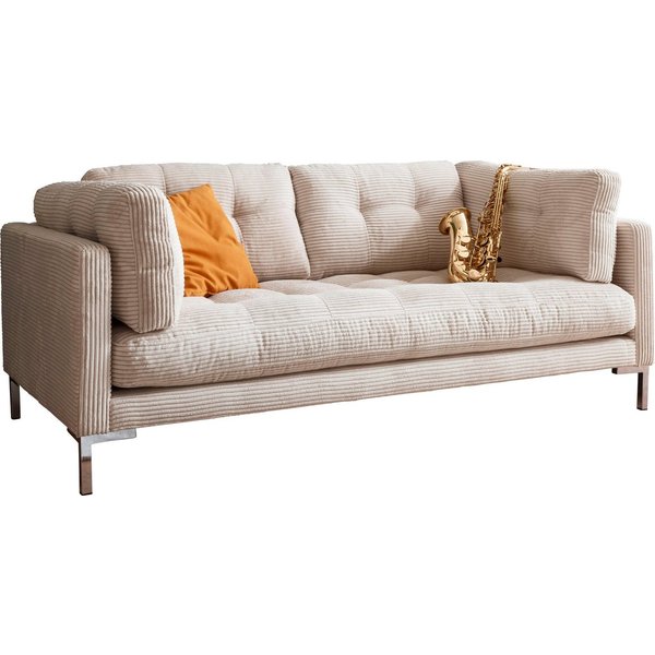 OTTO home 2-Sitzer Landau, in Cord-Stoff mit Metallfuß