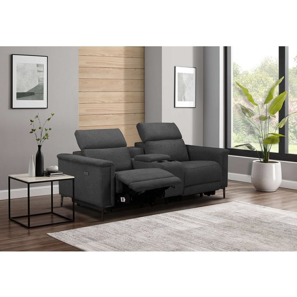 OTTO home 2-Sitzer LUND, Struktur, Kinosofa, Relaxfunktion, TV-Sessel, man./elektrisch, Kopfteilverstellung, Getränkefachhalter, Staufach, wahlweise USB A/C