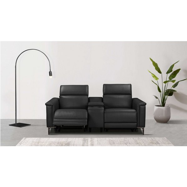 OTTO home 2-Sitzer LUND,Lederoptik, Kinosofa, Relaxfunktion, TV-Sessel, man./elektrisch, elektri. mit USB-A, Kopfteilverstellung, Getränkehalter u. Staufach