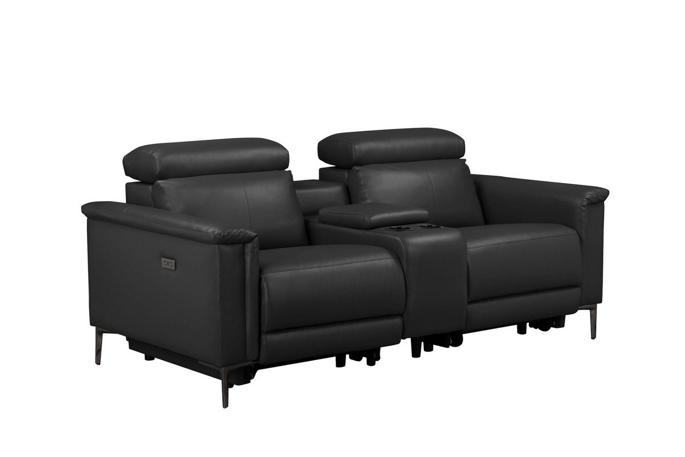 OTTO home 2-Sitzer LUND,Lederoptik, Kinosofa, Relaxfunktion, TV-Sessel, man./elektrisch, elektri. mit USB-A, Kopfteilverstellung, Getränkehalter u. Staufach – Bild 5 von 5