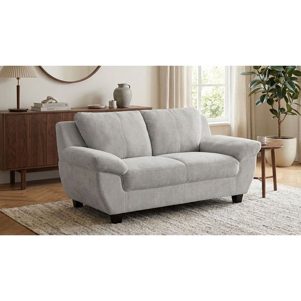 OTTO home 2-Sitzer Sillkeborg 161 cm, formschönes Sofa mit dunklen Füßen, aus pflegeleichtem, weichem Luxus-Microfaser