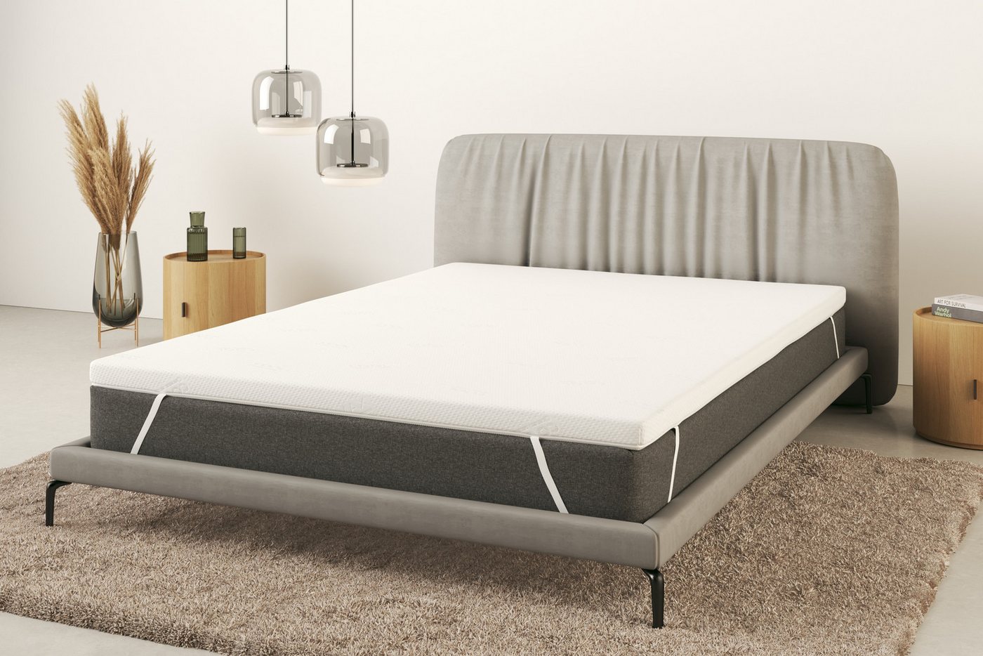 OTTO home, Topper Lasse, Topper 90x200 cm,180x200 cm & mehr, 7 cm hoch, Gelschaum, Matratze, Boxspringbett, ergonomisch, langlebige Qualität (RG 39) – Bild 2 von 5