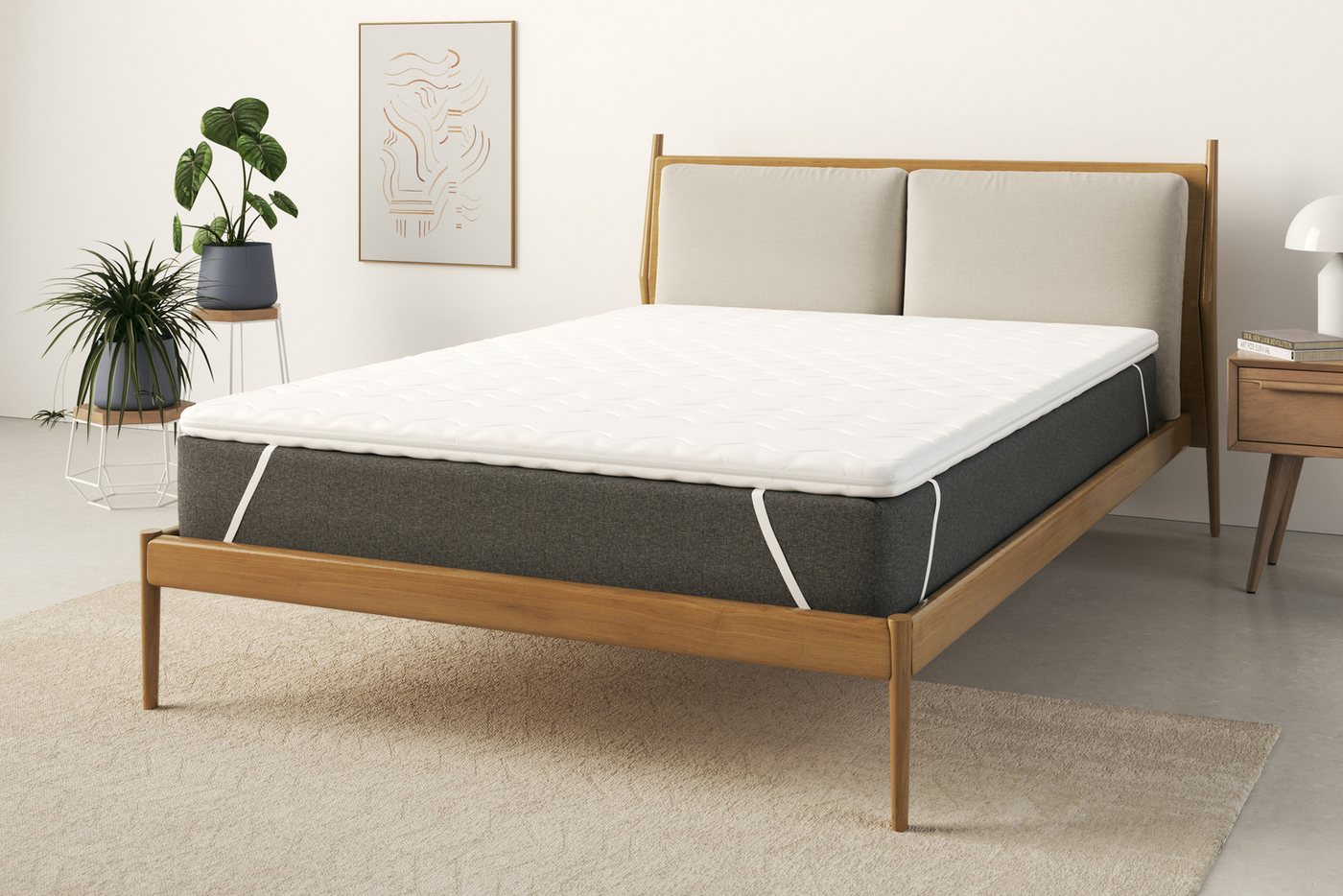 OTTO home, Topper Sandy, Topper 90x200 cm,180x200 cm, über 900 4,5 Sterne Bewertungen, 7 cm hoch, Komfortschaum, Matratze, Boxspringbett, Allergiker geeignet (H – Bild 2 von 5
