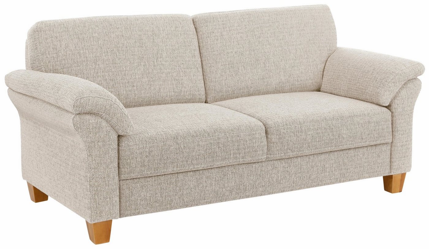 OTTO home 3-Sitzer Borkum, B: 186 cm, Federkern, Komfortsitzhöhe 46 cm, Landhausstil, Holzfüße, Kopfstützen nachrüstbar – Bild 2 von 5