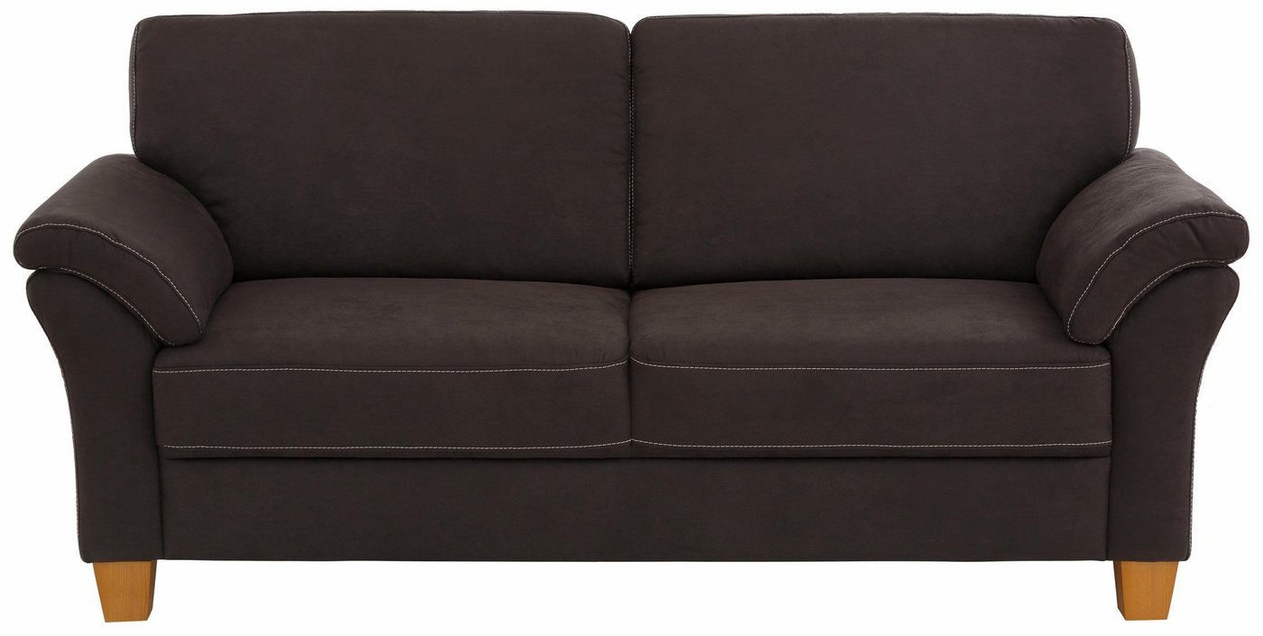 OTTO home 3-Sitzer Borkum, B: 186 cm, Federkern, Komfortsitzhöhe 46 cm, Landhausstil, Holzfüße, Kopfstützen nachrüstbar – Bild 2 von 5
