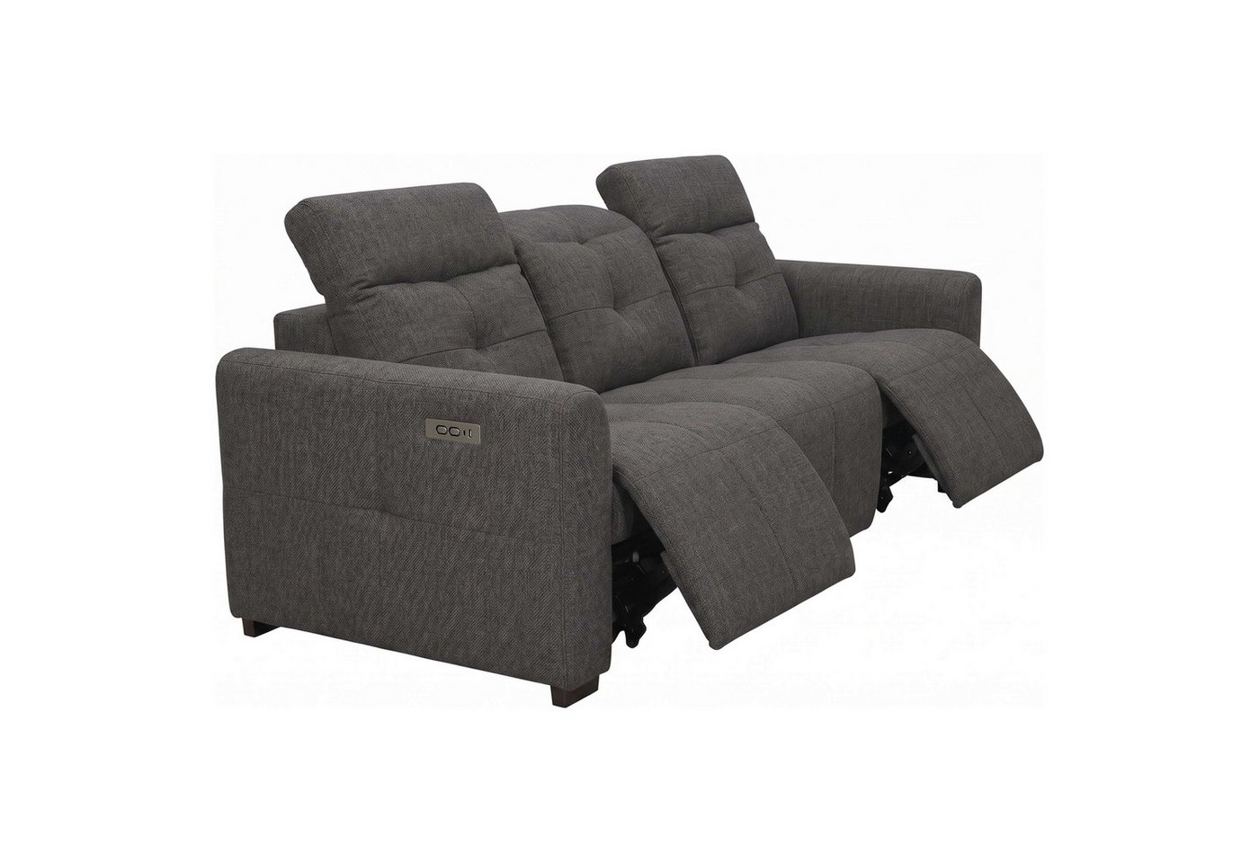 OTTO home 3-Sitzer CAARLA Webstoff, Sofa, 224 cm, man. o. elektr. Relaxfunktion (USB), mit USB-A und USB-C bei elektrischer Ausführung, Kopfteilverstellung – Bild 4 von 5