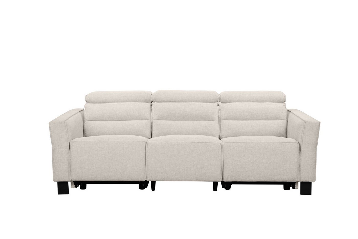 OTTO home 3-Sitzer Carpari Webstoff, 224 cm, man./elektr. Relaxfunktion, (USB A/C), sowie Kopfteilverstellung – Bild 2 von 5