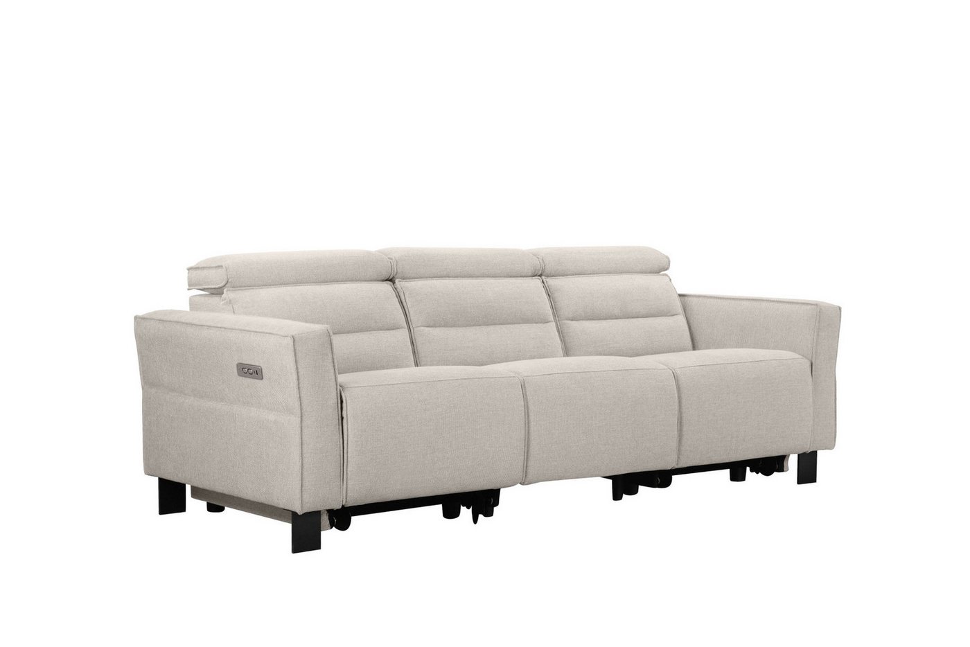 OTTO home 3-Sitzer Carpari Webstoff, 224 cm, man./elektr. Relaxfunktion, (USB A/C), sowie Kopfteilverstellung – Bild 5 von 5