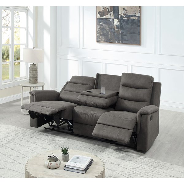 OTTO home 3-Sitzer Cliff mit 2 Relaxfunktionen, extra bequem, B:198cm, Kinosofa, Federkern und Becherhaltern in klappbarer Mittelkonsole