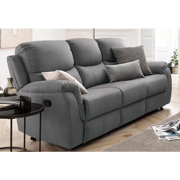 OTTO home 3-Sitzer Diana, B: 205cm, mit Relaxfunktion und Federkern, hohe Belastbarkeit