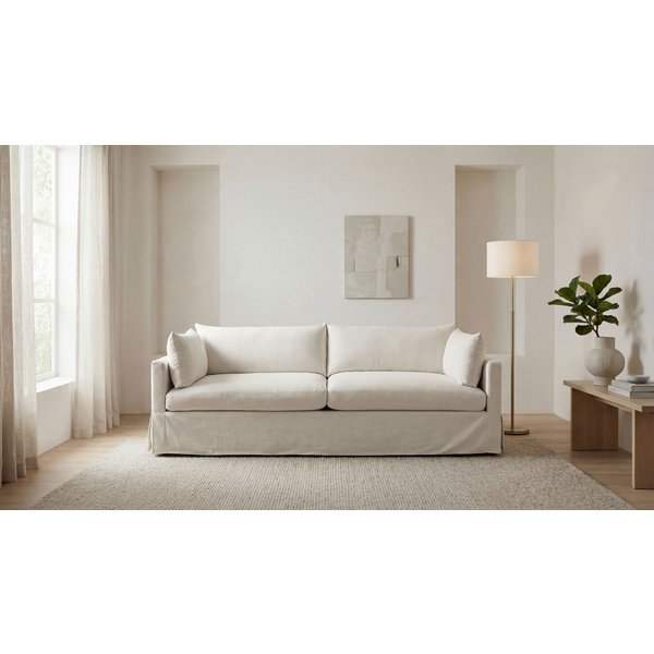 OTTO home 3-Sitzer Joucas, Hussensofa, Breite 244 cm, extra tiefe Sitzfläche, mit Faserball-Füllung für mehr Sitzkomfort