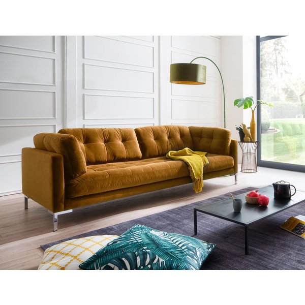 OTTO home 3-Sitzer Landau, in Cord-Stoff mit Metallfuß