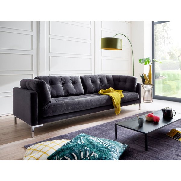 OTTO home 3-Sitzer Landau, in Cord-Stoff mit Metallfuß