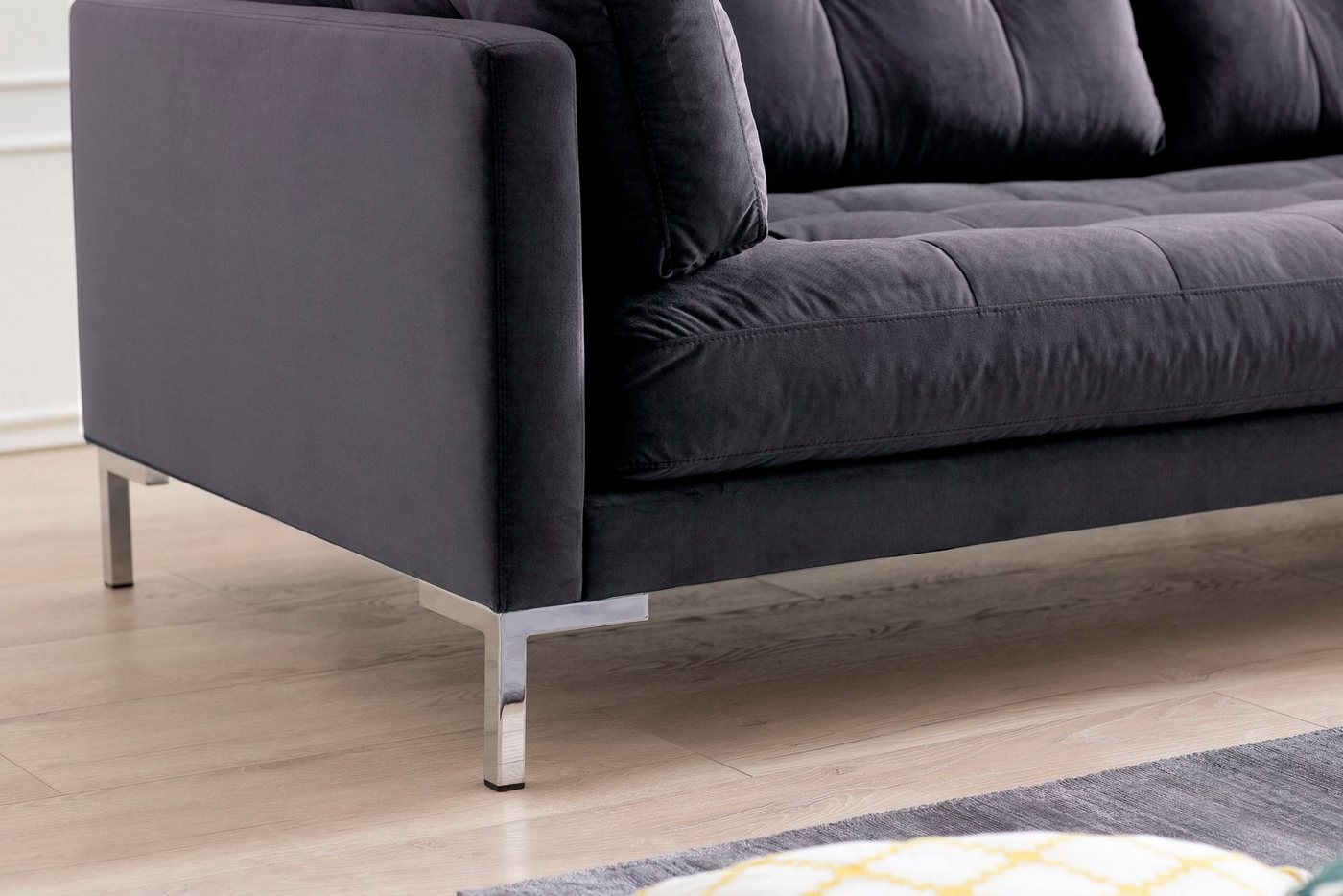 OTTO home 3-Sitzer Landau, in Cord-Stoff mit Metallfuß – Bild 5 von 5