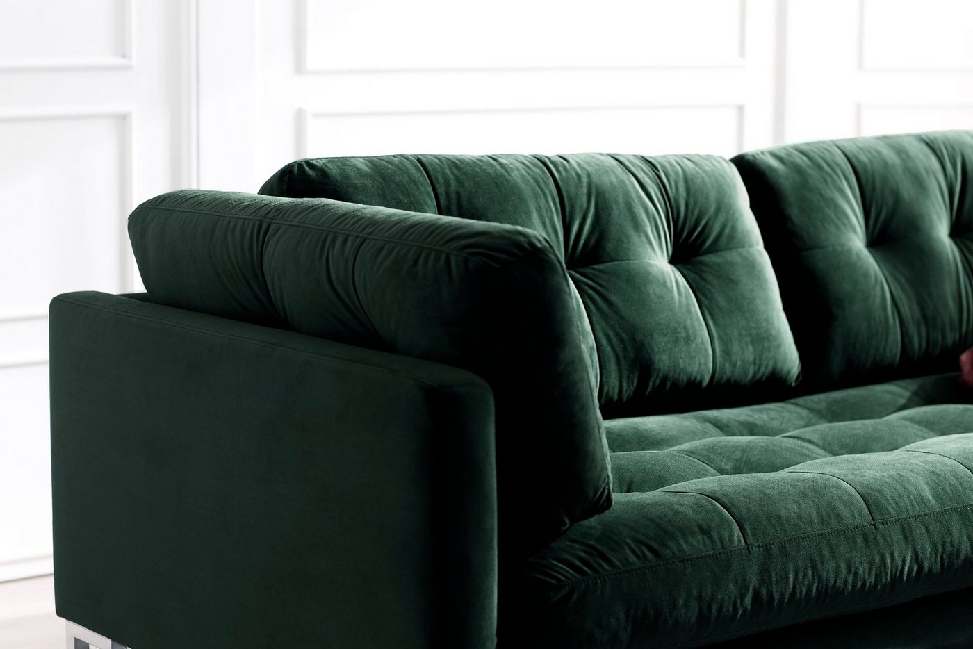 OTTO home 3-Sitzer Landau, in Cord-Stoff mit Metallfuß – Bild 3 von 5