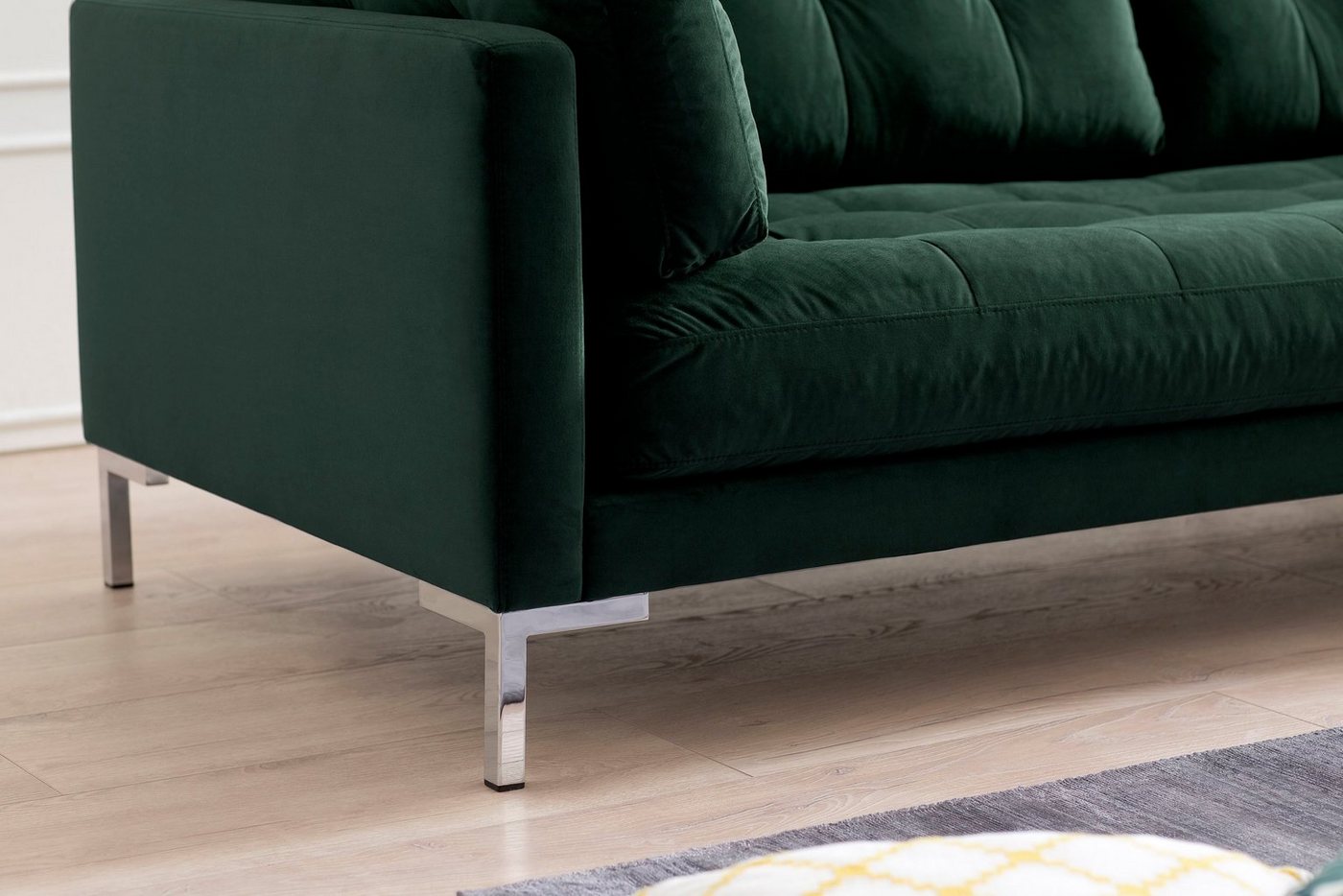 OTTO home 3-Sitzer Landau, in Cord-Stoff mit Metallfuß – Bild 5 von 5