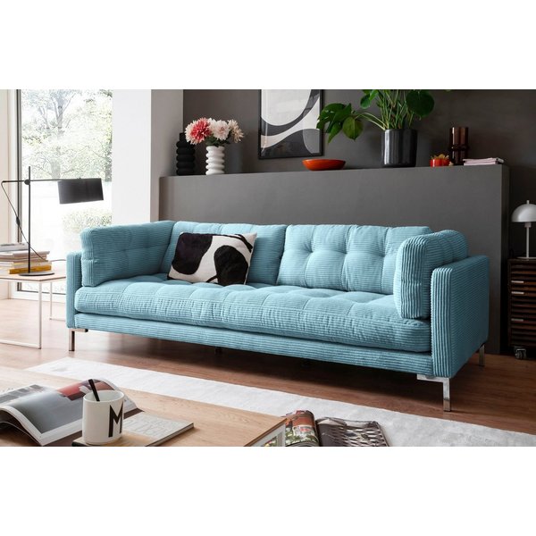 OTTO home 3-Sitzer Landau, in Cord-Stoff mit Metallfuß