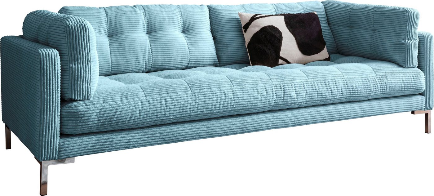 OTTO home 3-Sitzer Landau, in Cord-Stoff mit Metallfuß – Bild 2 von 5