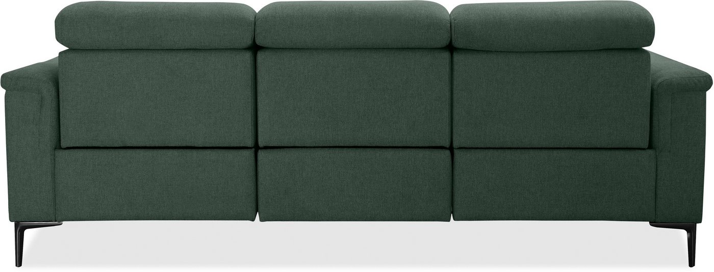 OTTO home 3-Sitzer LUND,Struktur-Bezug, 222 cm, man. o. elektr. Relaxfunktion in 2 Sitzen, (links/rechts), USB-A bei elektrischer Ausführung, Kopfteilverstellun – Bild 4 von 5