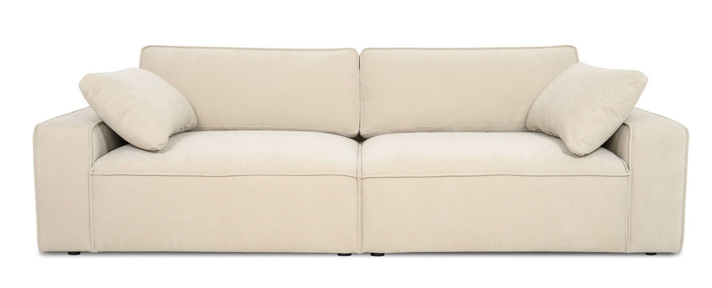 OTTO home 3-Sitzer Mittell, Chenille, Breite 245 cm, bodentief, extra Kissen inkl., tiefe Sitzfläche – Bild 2 von 5