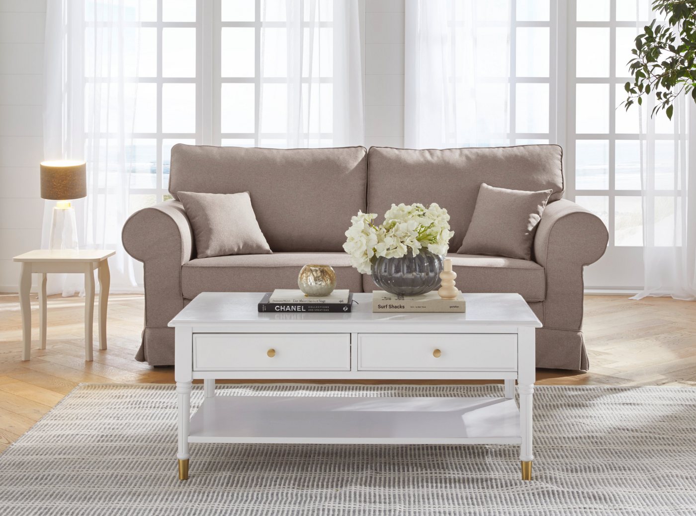 OTTO home 3-Sitzer Shadmoor, Hussenoptik, in uni oder mit Blumendruck – Bild 2 von 5