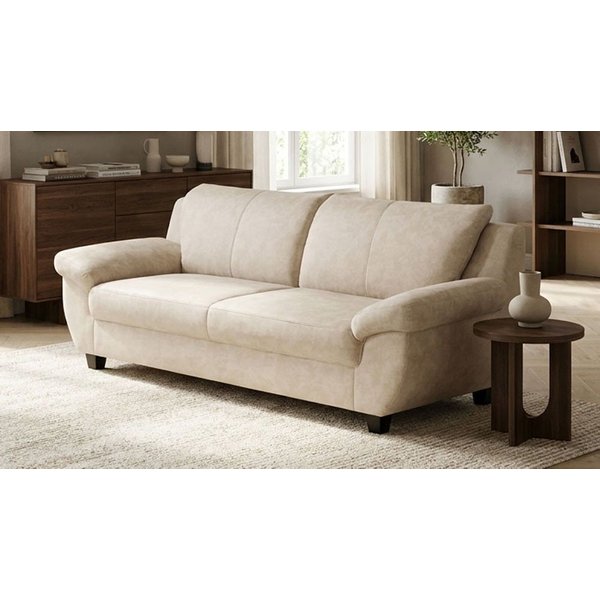 OTTO home 3-Sitzer Sillkeborg 207 cm, formschönes Sofa mit dunklen Füßen, aus haustierfreundlichem Pet Friendly Bezug