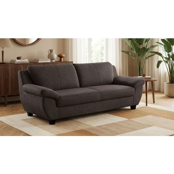 OTTO home 3-Sitzer Sillkeborg 207 cm, formschönes Sofa mit dunklen Füßen, aus haustierfreundlichem Pet Friendly Bezug